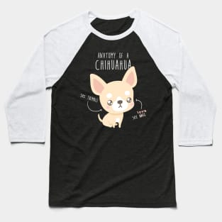 Chiahuahua Anatomy Baseball T-Shirt